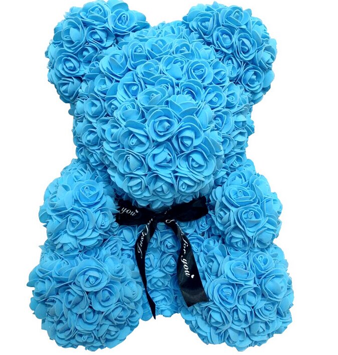 2021 New Style 37cm / 23cm Cute Teddy Bear Rose Flower Artificial Decoration Christmas Gift Female Valentine&#39;s Day Gift DropShip - Executive-Skincare