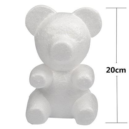 Diy Artificial Flowers Foam Teddy Bear Of Roses Mold 20cm/30cm Handmade Styrofoam Wedding Valentine&#39;s Day Present - Executive-Skincare