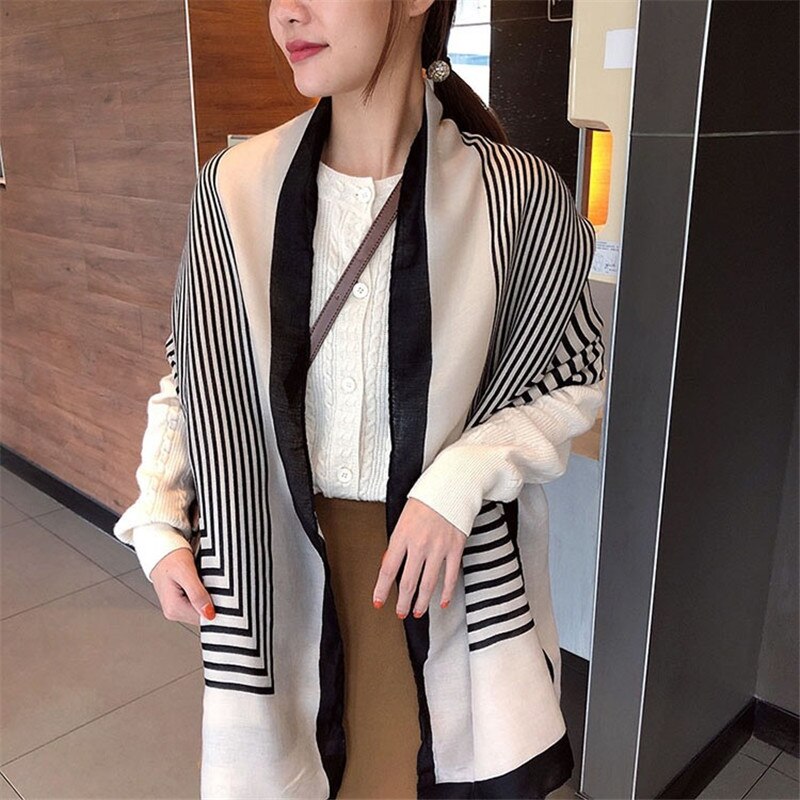 2020 Luxury brand silk scarves Autumn winter  women Fashion Print scarf ladies beach big size cotton shawl Popular headcloth - Executive-Skincare