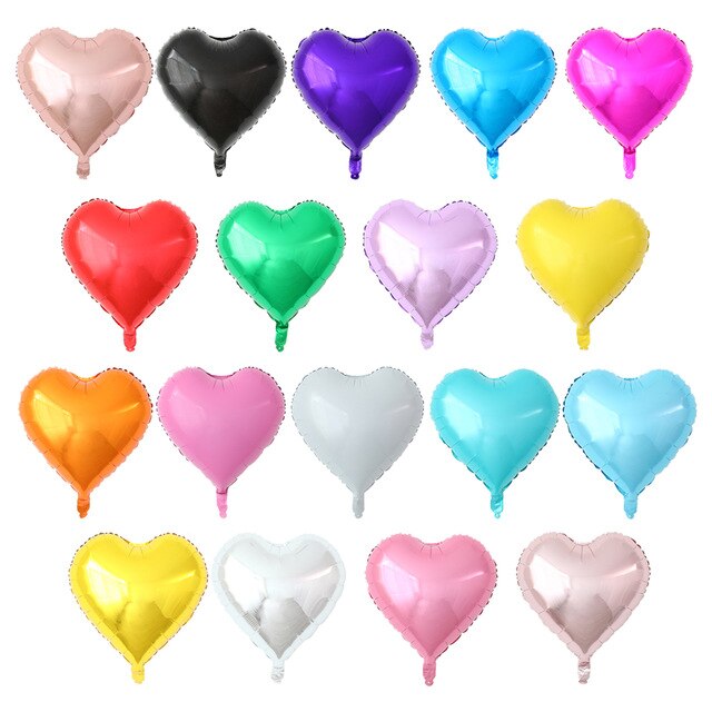 10pcs 18inch Rose Gold Red Pink Love Foil Heart Helium Balloons Wedding Birthday Party Balloons Valentine's Day - Executive-Skincare