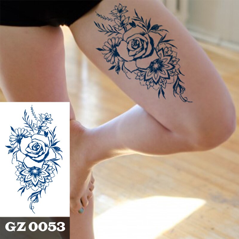 1Pcs Ink Juice Butterfly Text Tattoos Body Art Waterproof Temporary Tattoo Sticker For Men Women - Executive-Skincare