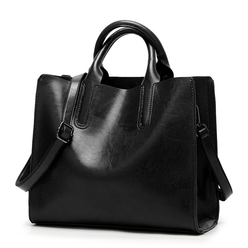 Vintage Genuine Leather Bags Women Messenger Bags High Quality Oil Wax Female Leather Handbags Ladies Shoulder Bag 2019 New C836 - Executive-Skincare