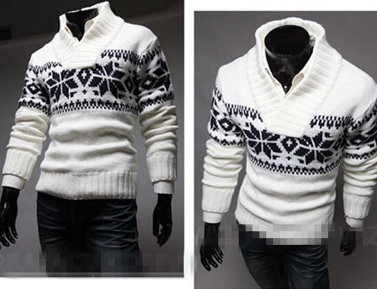 2022 England style men sweater Pullovers sweater Slim O-Neck men sweater fashion men Christmas sweaters - Executive-Skincare