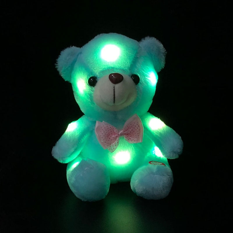 20CM Colorful Glowing  Luminous Plush Baby Toys Lighting Stuffed Bear Teddy Bear Lovely Gifts for Kids - Executive-Skincare