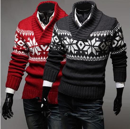 2022 England style men sweater Pullovers sweater Slim O-Neck men sweater fashion men Christmas sweaters - Executive-Skincare