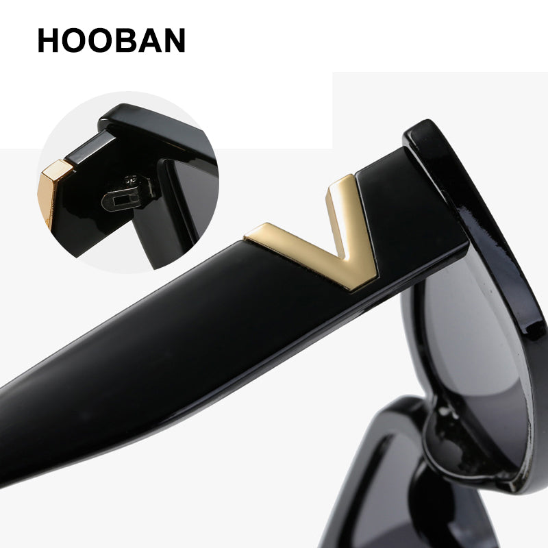 HOOBAN 2022 Fashion Cat Eye Sunglasses Luxury V Sun Glasses For Ladies - Executive-Skincare