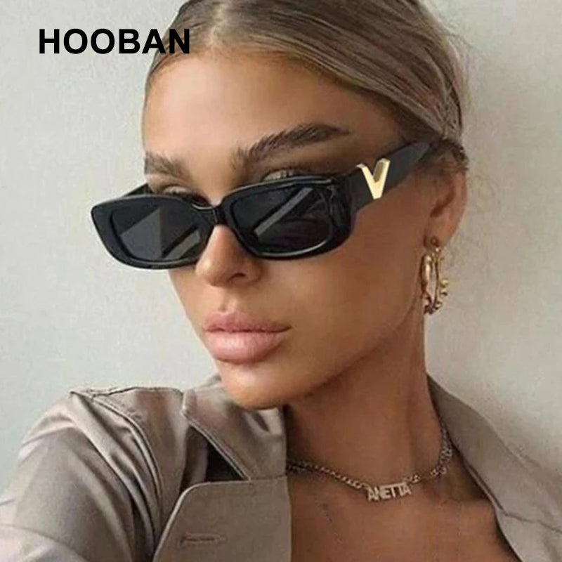 HOOBAN 2022 Fashion Cat Eye Sunglasses Luxury V Sun Glasses For Ladies - Executive-Skincare