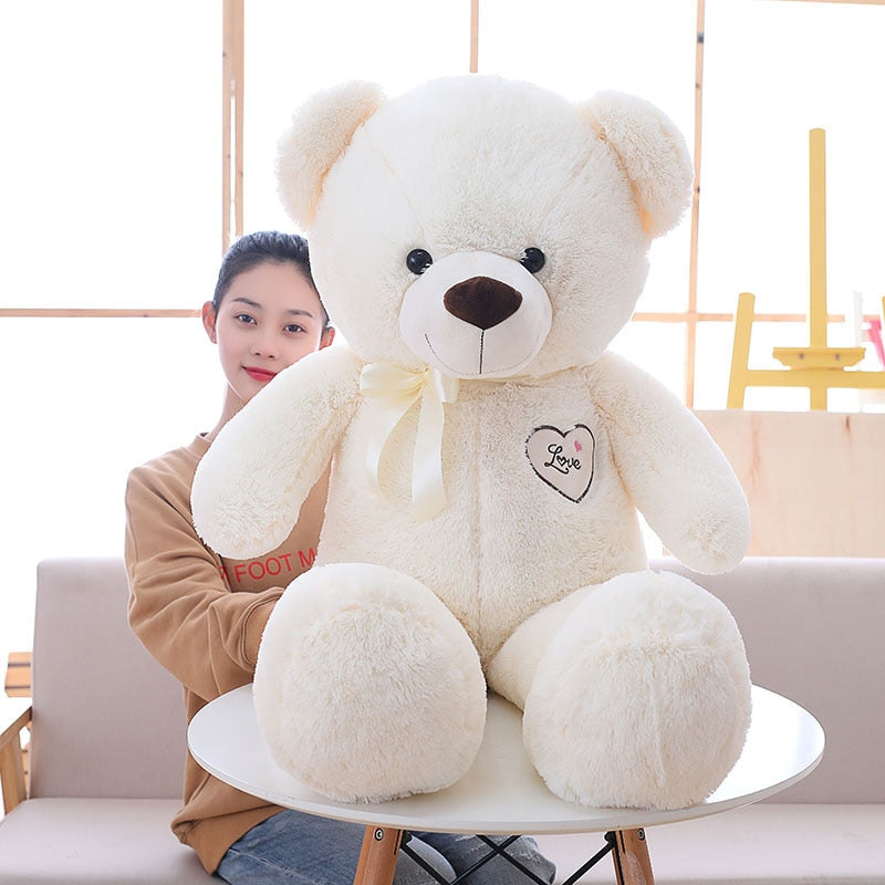 1pc 90/110cm Big baby cute Teddy bear Studded Plush toys lovely bear dolls Gifts for girls Children kids birthday Christmas gift - Executive-Skincare