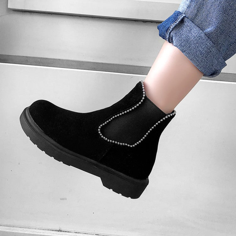 Women's Boots Autumn And Winter 
The New fashion Round head Metal - Executive-Skincare