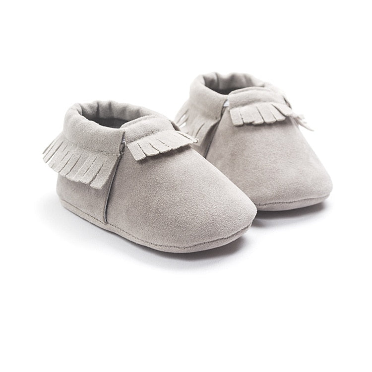 Baywell PU Suede Leather Newborn Baby Moccasins Shoes Soft Soled Non-slip Crib First Walker - Executive-Skincare