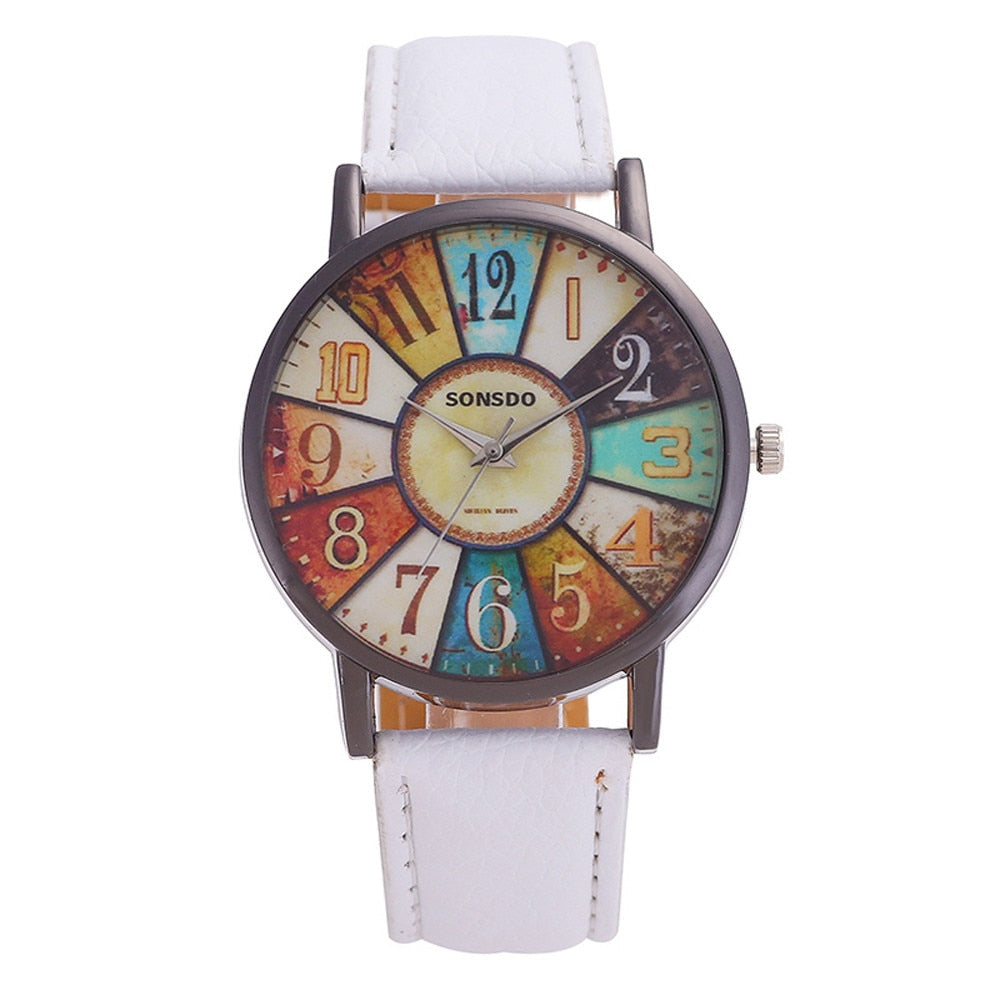 Women&#39;s Wrist Watch 2022 Womens Unisex Luxury Brand Retro Casual Faux Leather Analog Quartz Watch Clock Wristwatches Reloj Mujer - Executive-Skincare