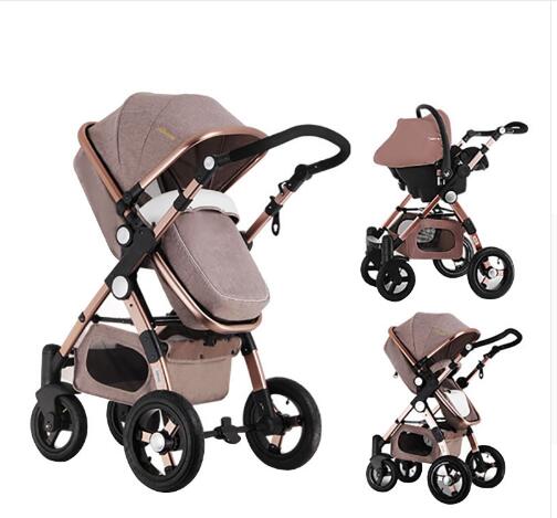 Fast and Free Shipping   Baby Stroller Higher Land-scape Baby Walker  3 in 1 Portable Stroller 2 in 1 Pram on 2020 - Executive-Skincare