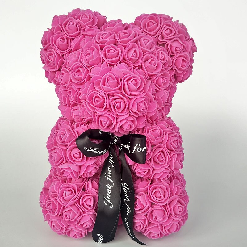 Valentine&#39;s Day present rose teddy bears flower rose bear DIY gift box Christmas  home decor wedding - Executive-Skincare