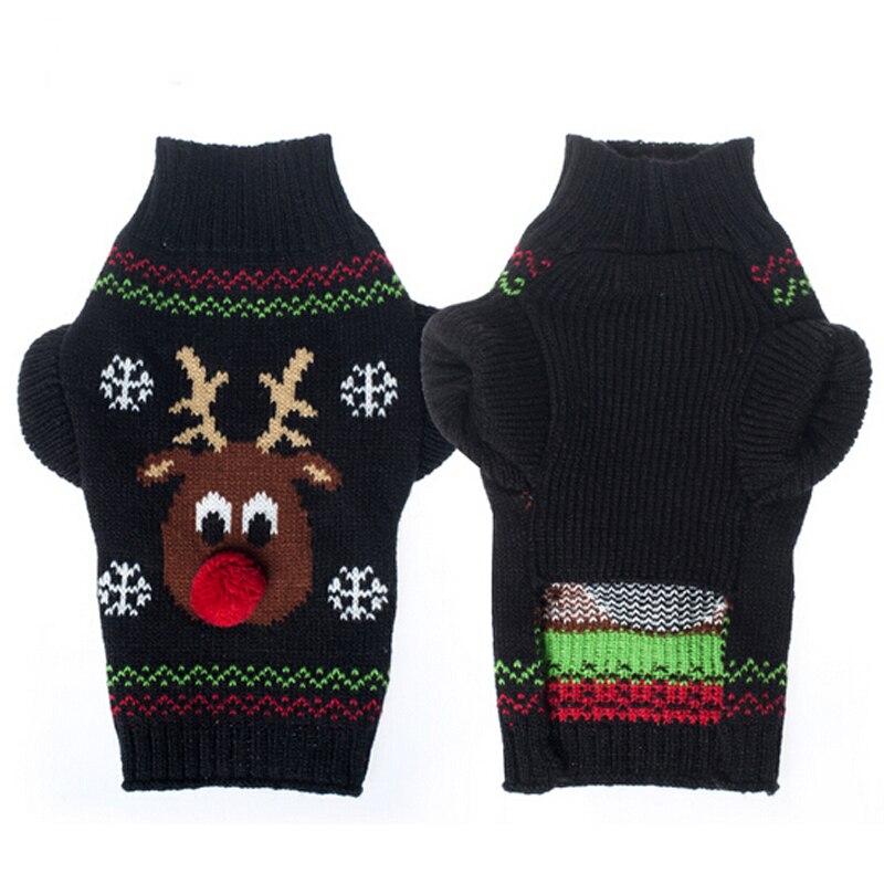 DOGGYZSTYLE Dog Sweater Christmas Clothes Winter Reindeer Hoodies Small Medium Xmas Pet Puppy Jumper Clothing XXS-M - Executive-Skincare