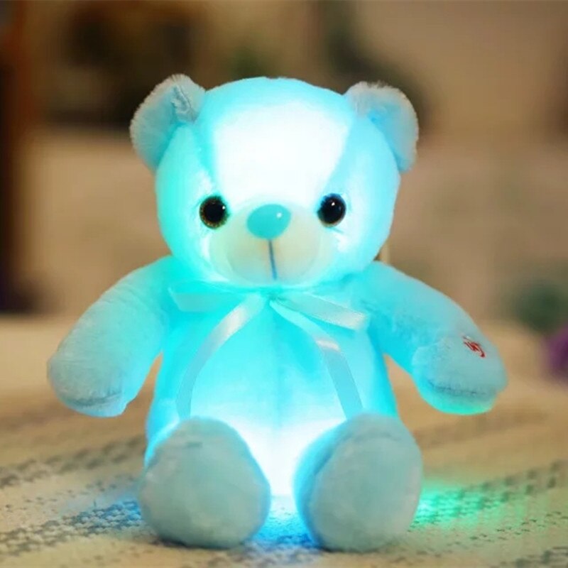 32cm Creative Luminous Bear Plush Toy Stuffed Teddy Led Light Colorful Doll Kawaii Lovely Kids Toy Girls Children Gift - Executive-Skincare