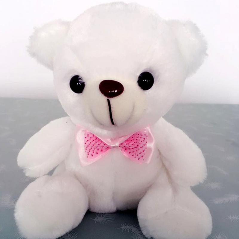 20cm New Arrival Colorful Glowing Teddy Bear Luminous Plush Toys LED Bear Stuffed Teddy Bear Lovely Gifts for Kids - Executive-Skincare