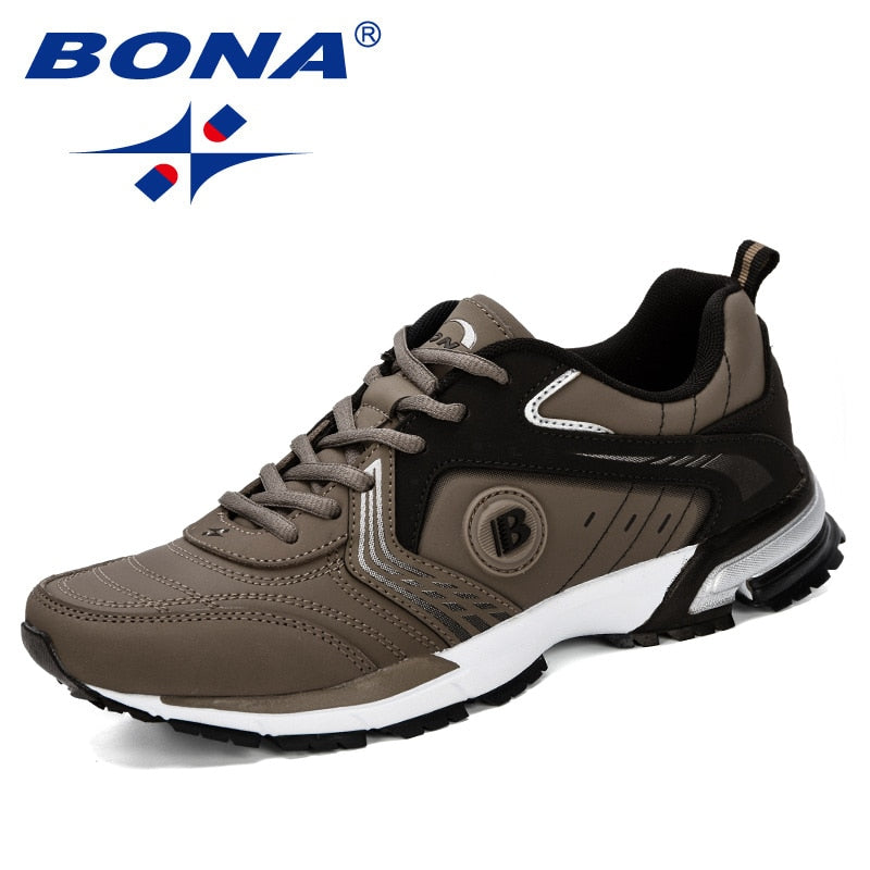 BONA Running Shoes Men Fashion Outdoor Light Breathable Sneakers Man Lace-Up Sports Walking Jogging Shoes Man Comfortable - Executive-Skincare