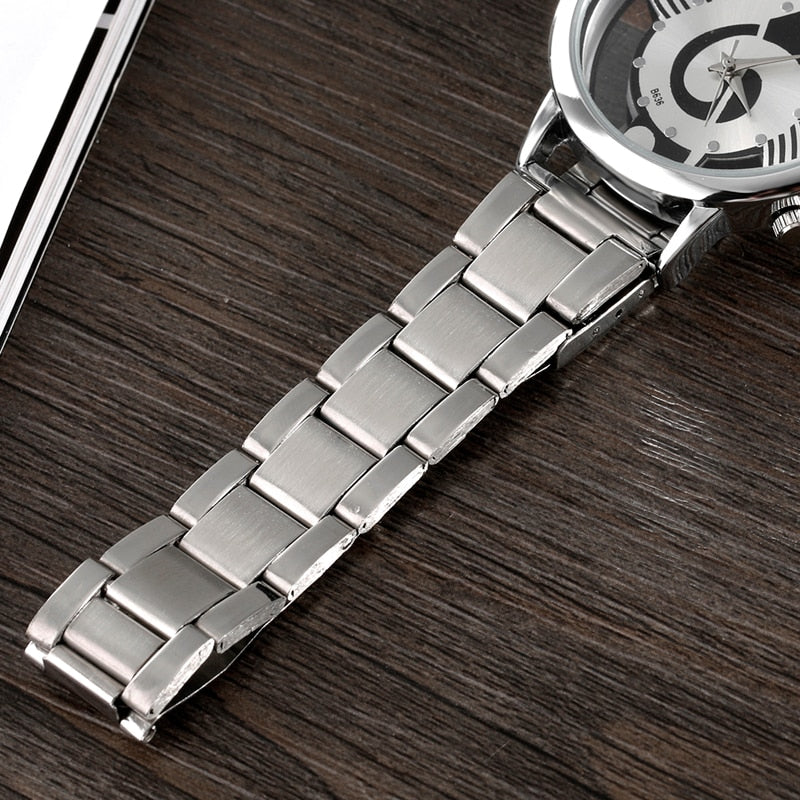 2021 New Luxury Brand Fashion and Casual Music Note Notation Watch Stainless Steel Wristwatch for Men and Women Silver Watches - Executive-Skincare