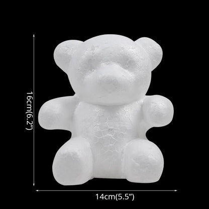 CYUAN Wedding Decoration 16/20cm Polystyrene Styrofoam Modeling Bear Foam White Bear Valentines Day Gift Baby Shower Birthday - Executive-Skincare