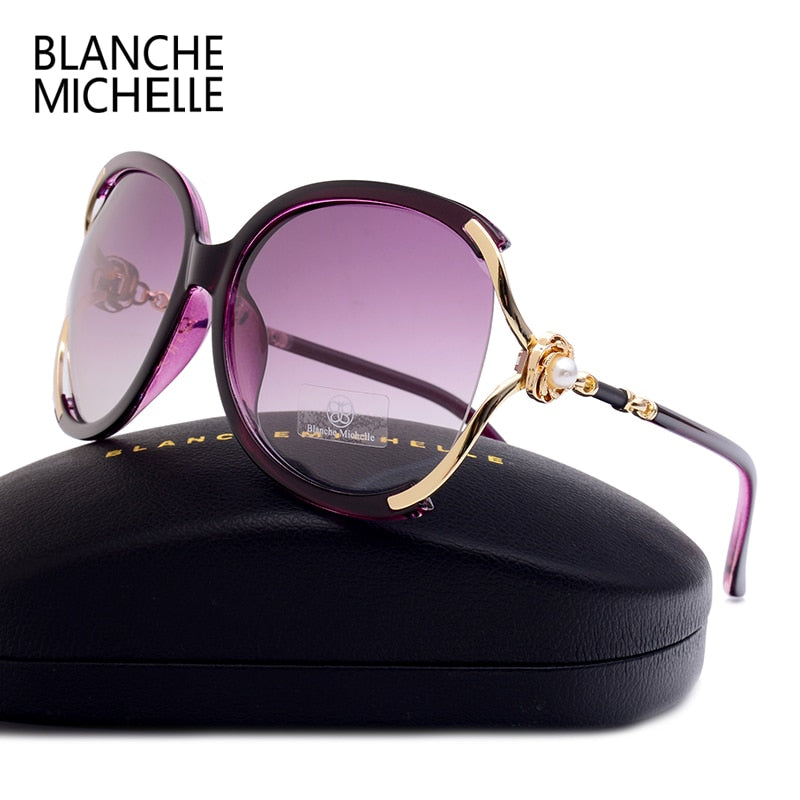 Blanche Michelle 2021 Women Sunglasses Polarized UV400 Brand Designer High Quality Gradient Sun Glasses Female oculos With Box - Executive-Skincare