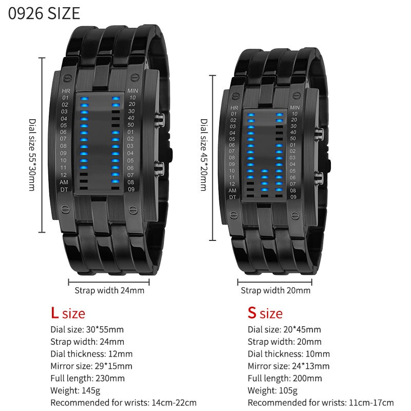 SKMEI Fashion Creative Sport Watch Men Stainless Steel Strap LED Display Watches 5Bar Waterproof Digital Watch reloj hombre 0926 - Executive-Skincare