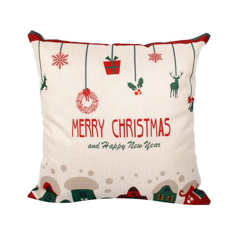 FENGRISE Merry Christmas Decoration For Home Santa Claus Reindeer Pillow Case Christmas 2022 Xmas Navidad Happy New Year 2023 - Executive-Skincare