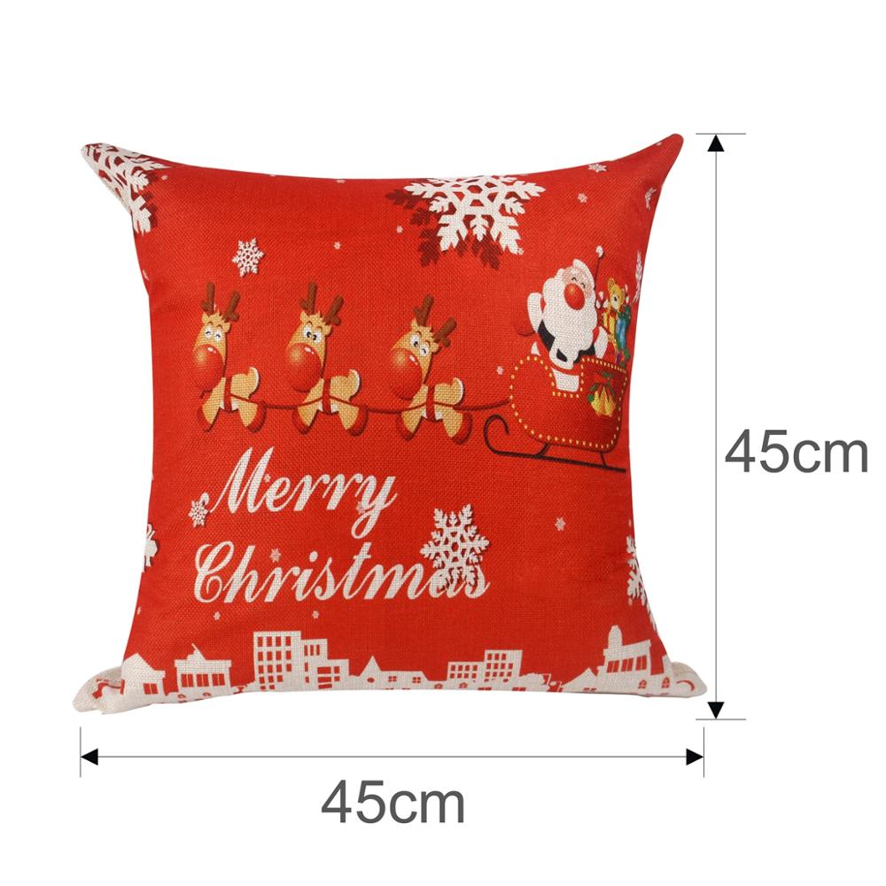 FENGRISE Merry Christmas Decoration For Home Santa Claus Reindeer Pillow Case Christmas 2022 Xmas Navidad Happy New Year 2023 - Executive-Skincare