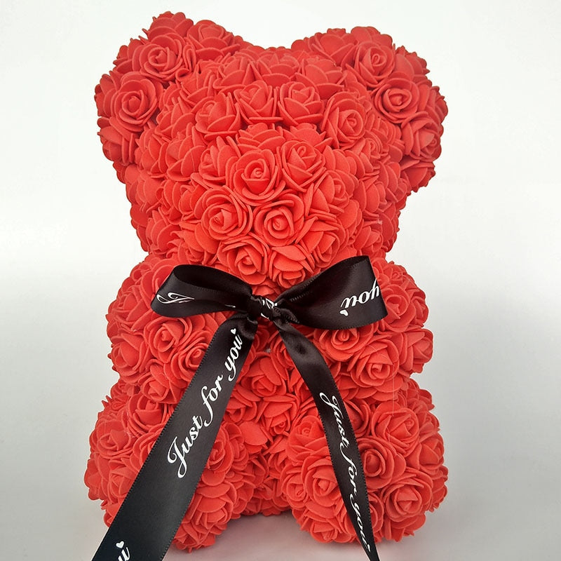 Valentine&#39;s Day present rose teddy bears flower rose bear DIY gift box Christmas  home decor wedding - Executive-Skincare