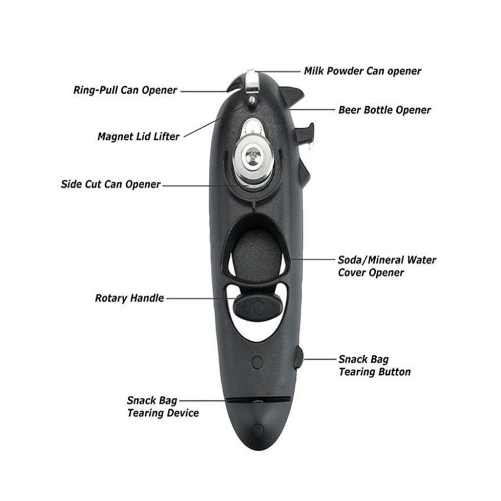 8 In 1 Multifunction Bottle Opener Jar Bottle Can Screw Opener Effort-saving Kitchen Gadgets Beer Bottle Opener - Executive Quality Store