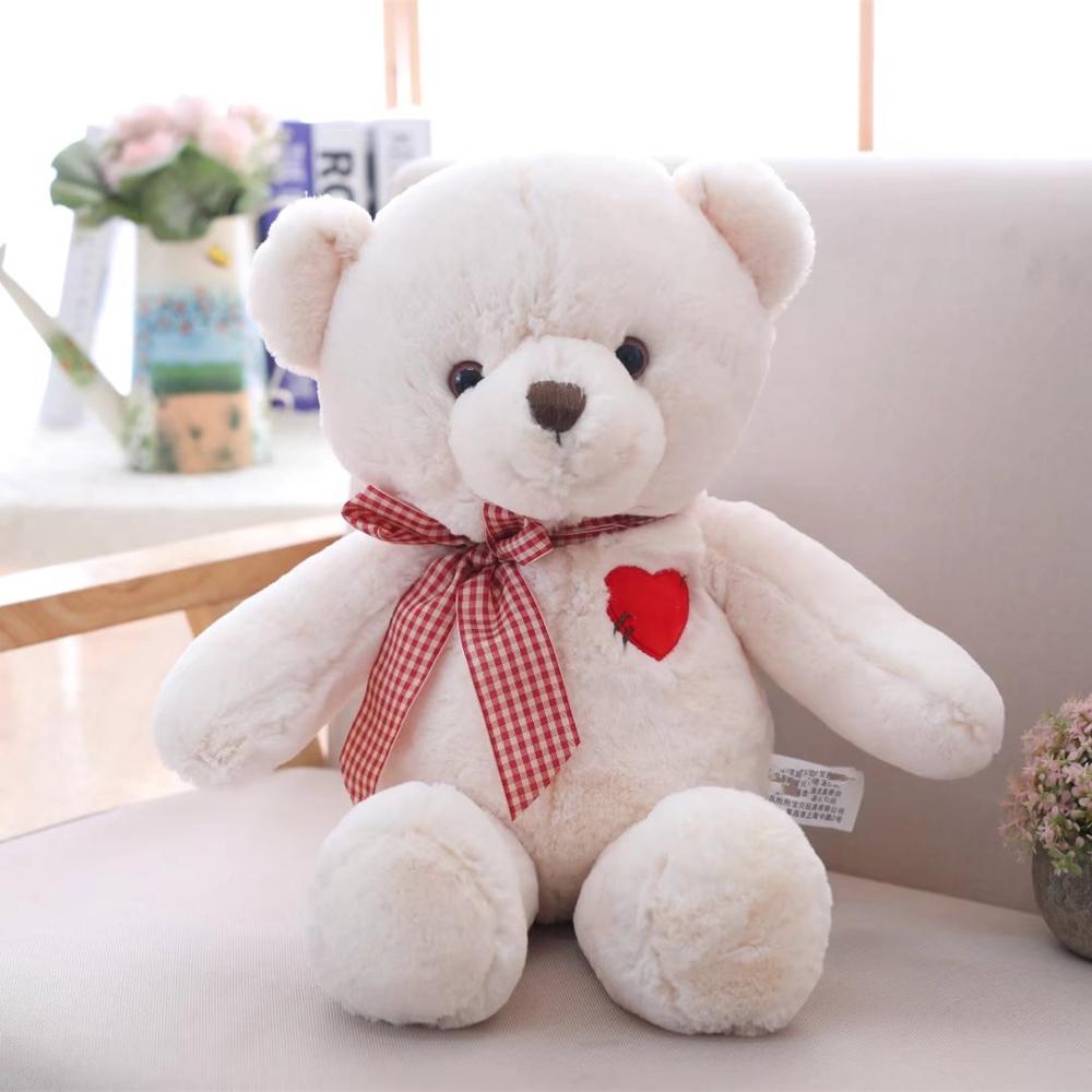 1pc 35/50cm Lovely Teddy Bear Plush Toys Stuffed Cute Bear with Heart Doll Girls Valentine&#39;s Gift Kids Baby Christmas Brinquedos - Executive-Skincare