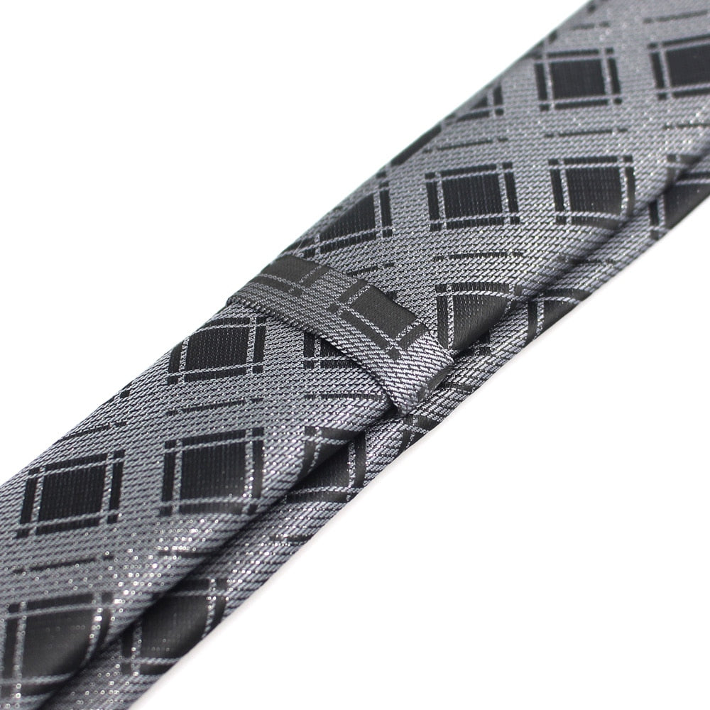 New Men&#39;s Casual Slim Ties Classic Polyester Woven Party Neckties Fashion Plaid Dots Man Neck Tie For Wedding Business Male Tie - Executive-Skincare