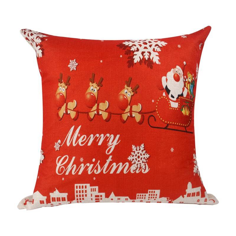 FENGRISE Merry Christmas Decoration For Home Santa Claus Reindeer Pillow Case Christmas 2022 Xmas Navidad Happy New Year 2023 - Executive-Skincare