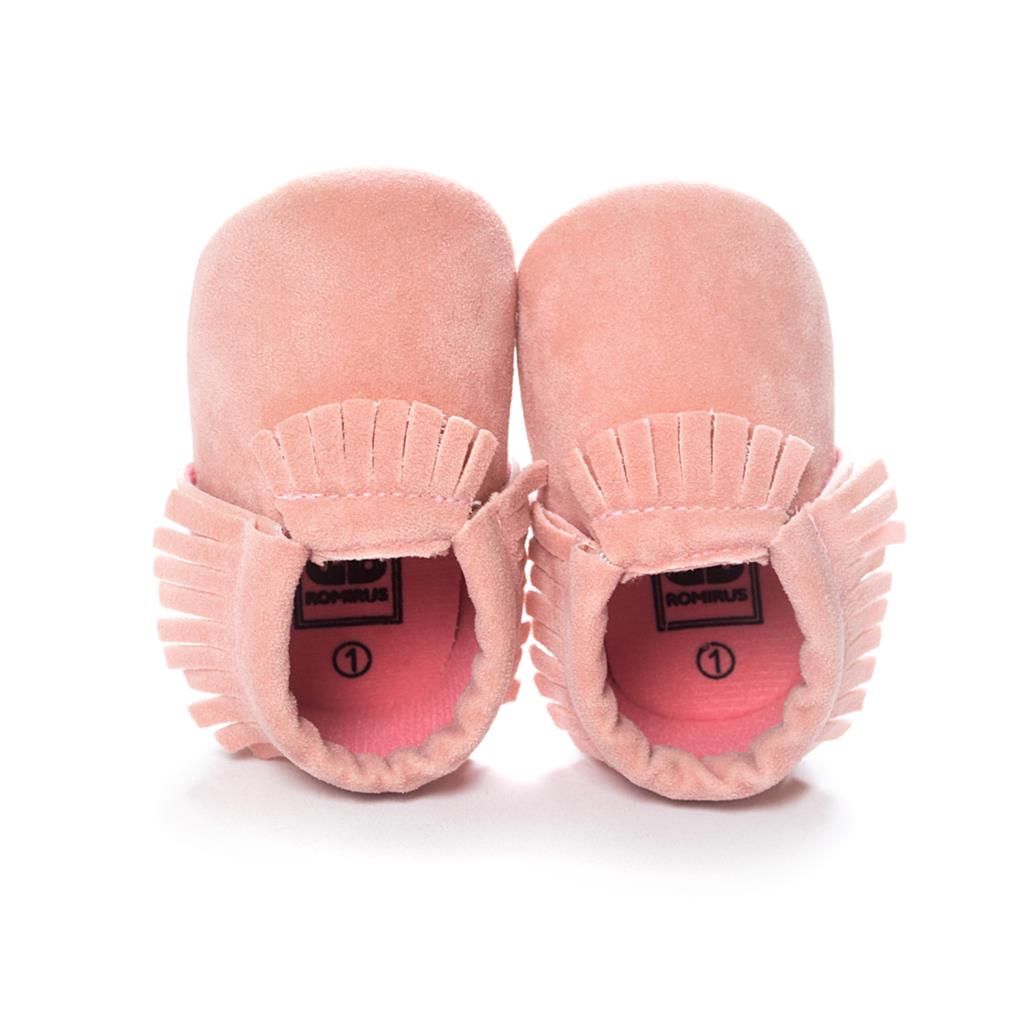 Baywell PU Suede Leather Newborn Baby Moccasins Shoes Soft Soled Non-slip Crib First Walker - Executive-Skincare