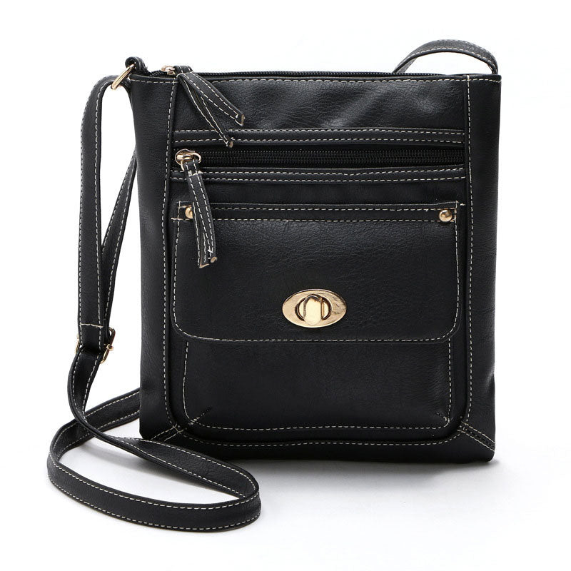 European New Style Women Messenger Bags Portable Button Ladies Crossbody Shoulder Bag Vintage PU Leather Womens Bags A582 - Executive-Skincare