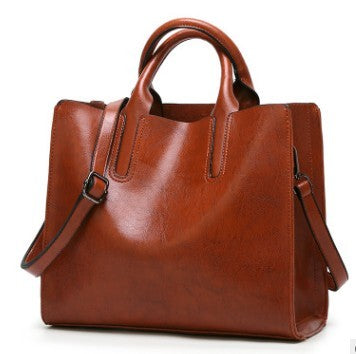 Vintage Genuine Leather Bags Women Messenger Bags High Quality Oil Wax Female Leather Handbags Ladies Shoulder Bag 2019 New C836 - Executive-Skincare