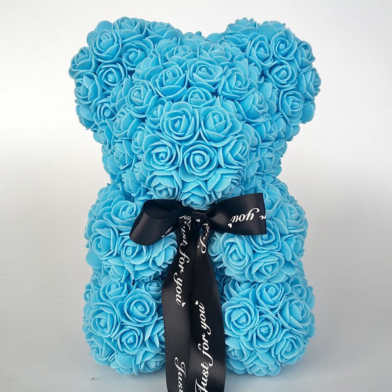 Valentine&#39;s Day present rose teddy bears flower rose bear DIY gift box Christmas  home decor wedding - Executive-Skincare