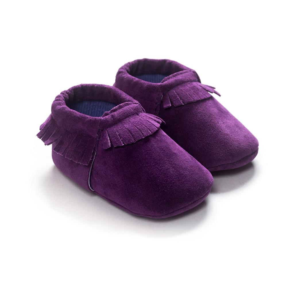 Baywell PU Suede Leather Newborn Baby Moccasins Shoes Soft Soled Non-slip Crib First Walker - Executive-Skincare