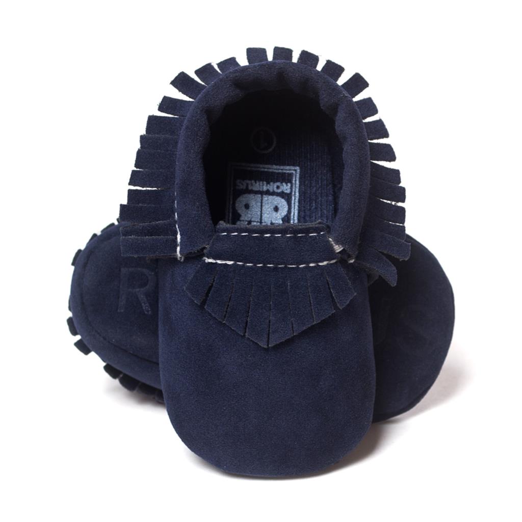 Baywell PU Suede Leather Newborn Baby Moccasins Shoes Soft Soled Non-slip Crib First Walker - Executive-Skincare