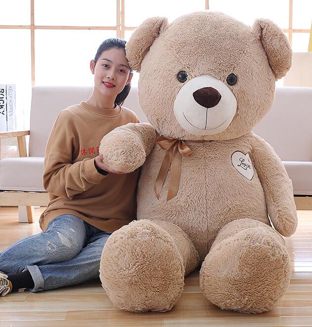 1pc 90/110cm Big baby cute Teddy bear Studded Plush toys lovely bear dolls Gifts for girls Children kids birthday Christmas gift - Executive-Skincare