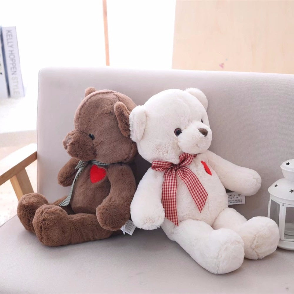 1pc 35/50cm Lovely Teddy Bear Plush Toys Stuffed Cute Bear with Heart Doll Girls Valentine&#39;s Gift Kids Baby Christmas Brinquedos - Executive-Skincare