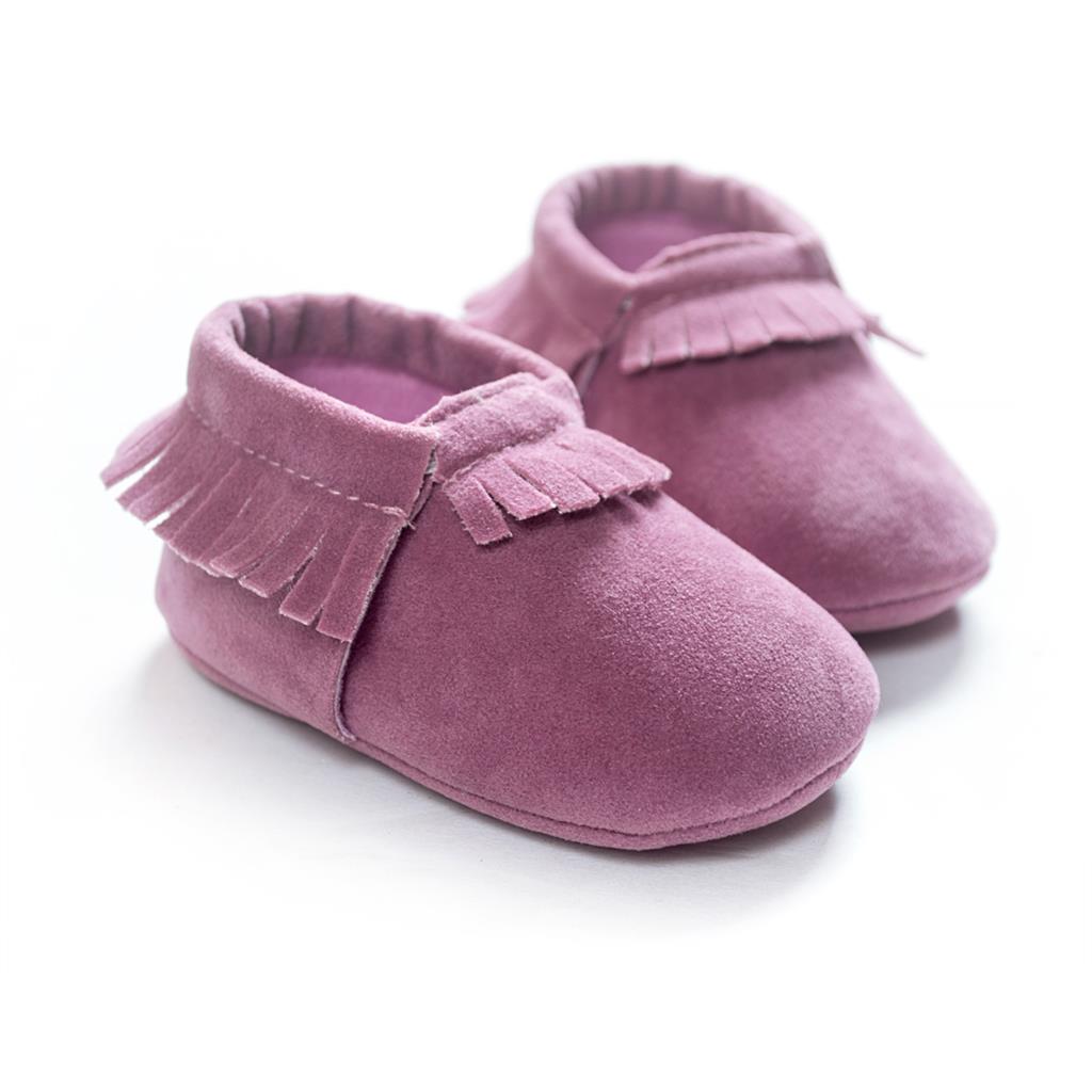 Baywell PU Suede Leather Newborn Baby Moccasins Shoes Soft Soled Non-slip Crib First Walker - Executive-Skincare