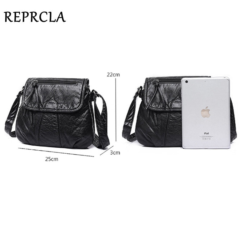 REPRCLA Brand Designer Women Messenger Bags Crossbody Soft PU Leather Shoulder Bag High Quality Fashion Women Bags Handbags - Executive-Skincare