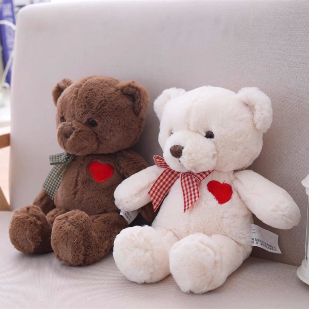 1pc 35/50cm Lovely Teddy Bear Plush Toys Stuffed Cute Bear with Heart Doll Girls Valentine&#39;s Gift Kids Baby Christmas Brinquedos - Executive-Skincare