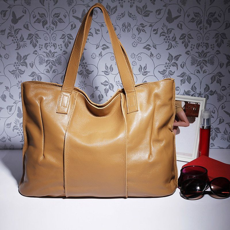 100% Genuine Leather Bag Large Women Leather Handbags Famous Brand Women Tote Bags Big Ladies Shoulder Bag AWM108 - Executive-Skincare