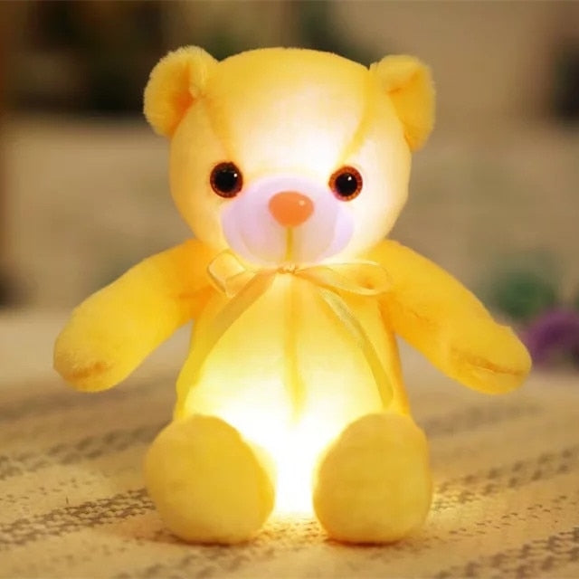 32cm Creative Luminous Bear Plush Toy Stuffed Teddy Led Light Colorful Doll Kawaii Lovely Kids Toy Girls Children Gift - Executive-Skincare