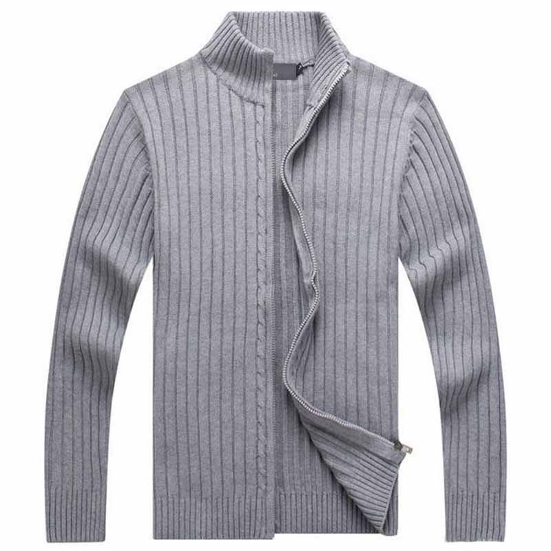 2020 Misniki men casual sweaters stand collar christmas knitwear slim fitted zippers cardigans M-3XL AXP29 - Executive-Skincare