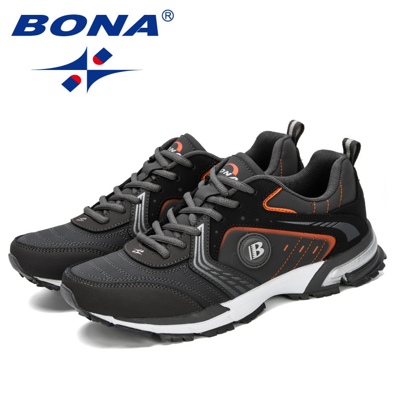 BONA Running Shoes Men Fashion Outdoor Light Breathable Sneakers Man Lace-Up Sports Walking Jogging Shoes Man Comfortable - Executive-Skincare