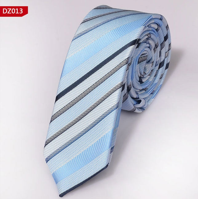 New Men&#39;s Casual Slim Ties Classic Polyester Woven Party Neckties Fashion Plaid Dots Man Neck Tie For Wedding Business Male Tie - Executive-Skincare