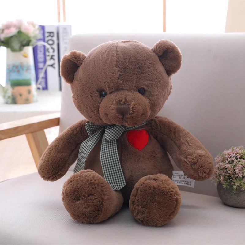 1pc 35/50cm Lovely Teddy Bear Plush Toys Stuffed Cute Bear with Heart Doll Girls Valentine&#39;s Gift Kids Baby Christmas Brinquedos - Executive-Skincare