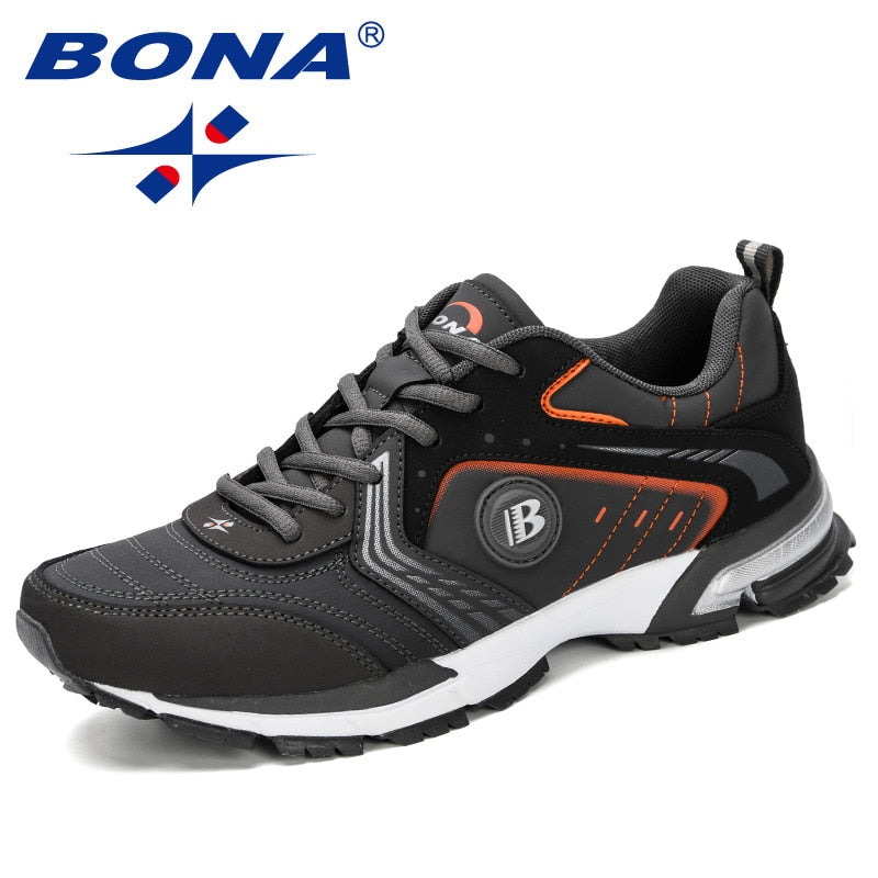 BONA Running Shoes Men Fashion Outdoor Light Breathable Sneakers Man Lace-Up Sports Walking Jogging Shoes Man Comfortable - Executive-Skincare